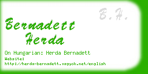 bernadett herda business card